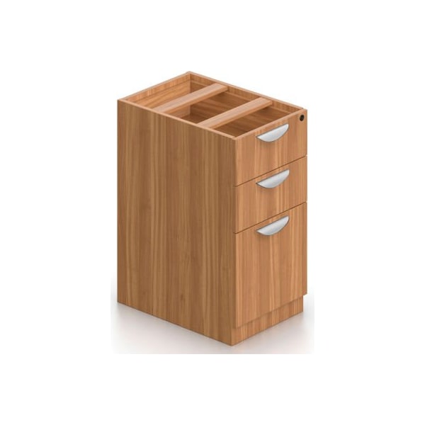 Gec Offices To Go 3 Drawer Pedestal in Walnut - Executive Modular Furniture SL22BBF-AWL - main
